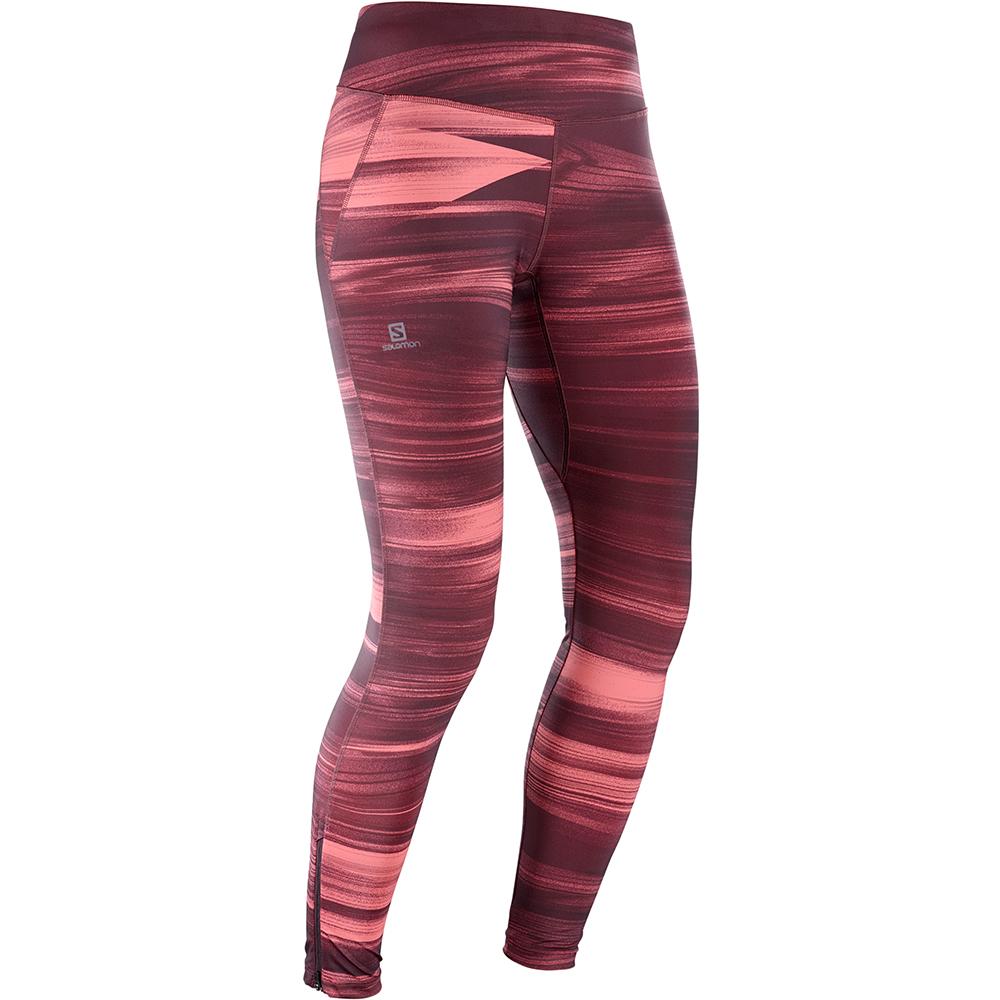 Leggins Salomon Mujer Moradas - Salomon Argentina AGILE LONG W,284065-ZHG